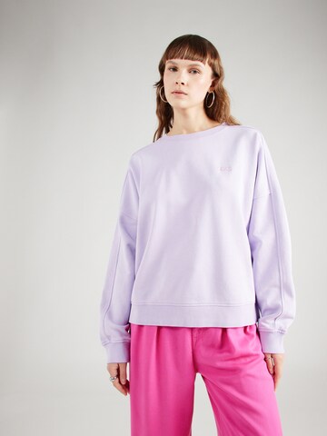 BOSS - Sweatshirt 'Emina' em roxo: frente