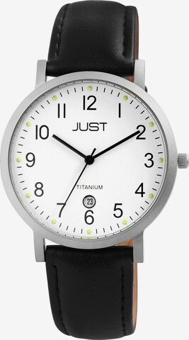 JUST Analog Watch 'Keenan, Datumsanzeige' in Black: front