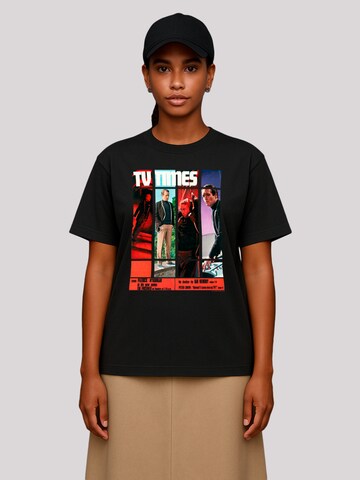 F4NT4STIC Shirt 'TV Times Patrick McGoohan The Prisoner 1967' in Black: front