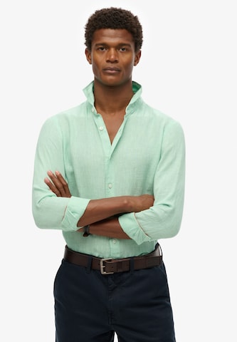 Superdry Regular fit Button Up Shirt 'Vacation' in Green: front
