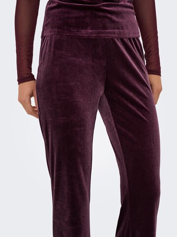 ONLY - Acampanado Pantalón 'ONLSMOOTH' en rojo