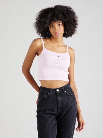Top di Tommy Jeans in rosa: frontale