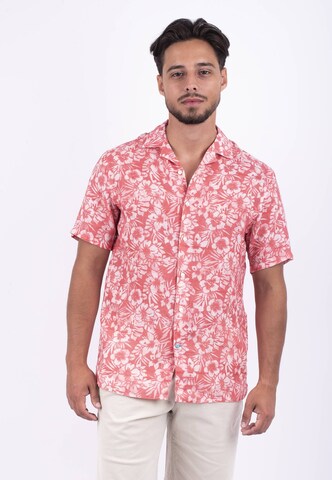 Panareha Regular fit Button Up Shirt 'MAUI' in Red: front