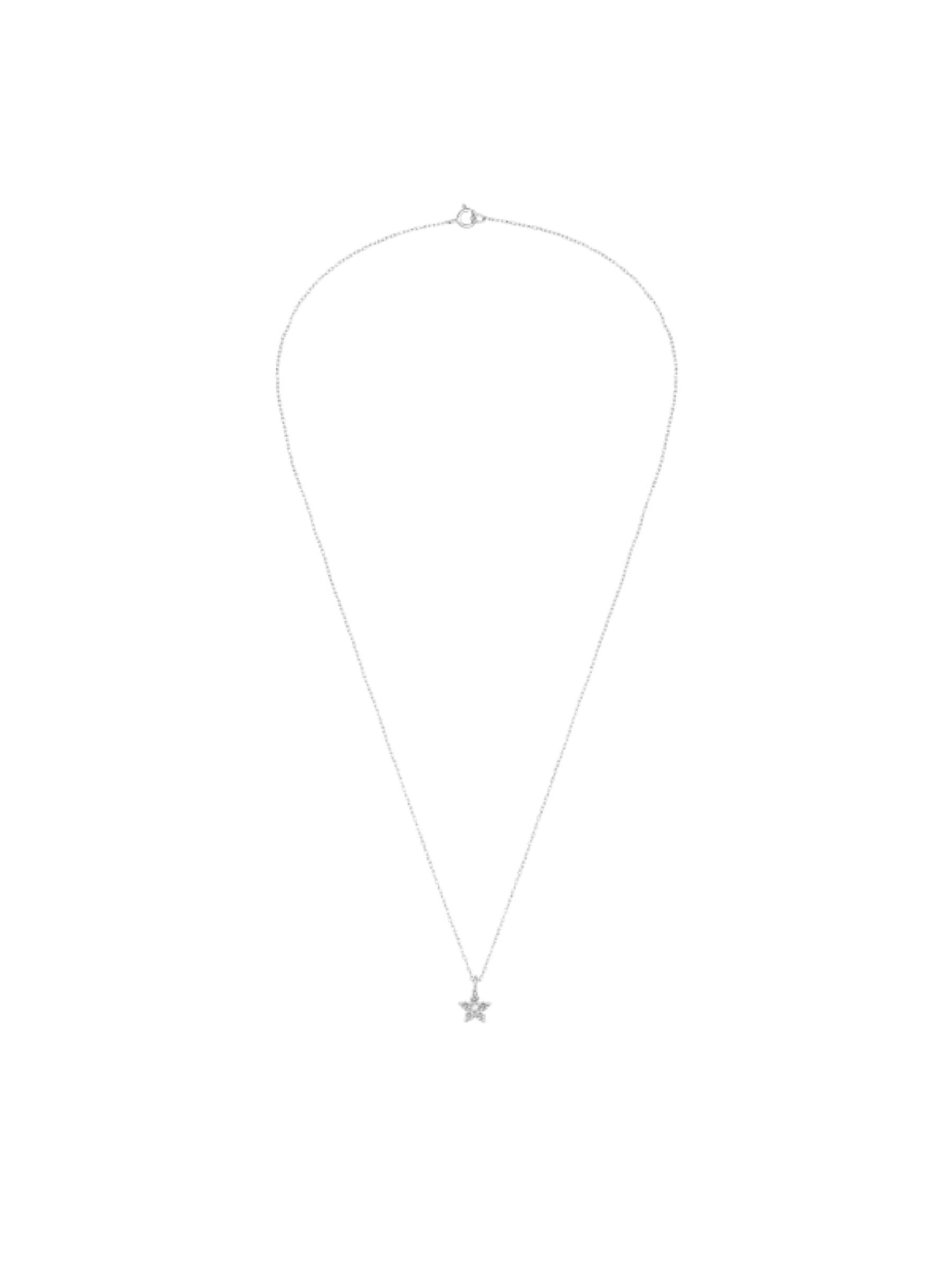 Chaîne 'Flower Sterling Silver Necklace' Maxte en argent : devant