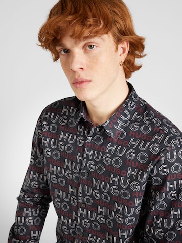 HUGO Regular fit Overhemd 'Emero' in Zwart