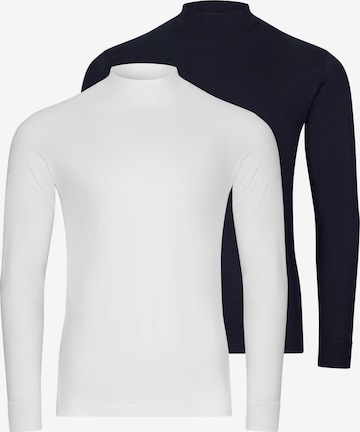 Ragman Shirt 'Basic' in Blau: Vorderseite