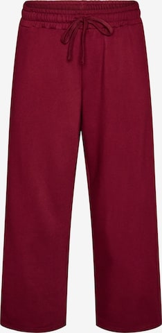 Regular Pantalon 'MRIKKE' Zizzi en rouge : devant