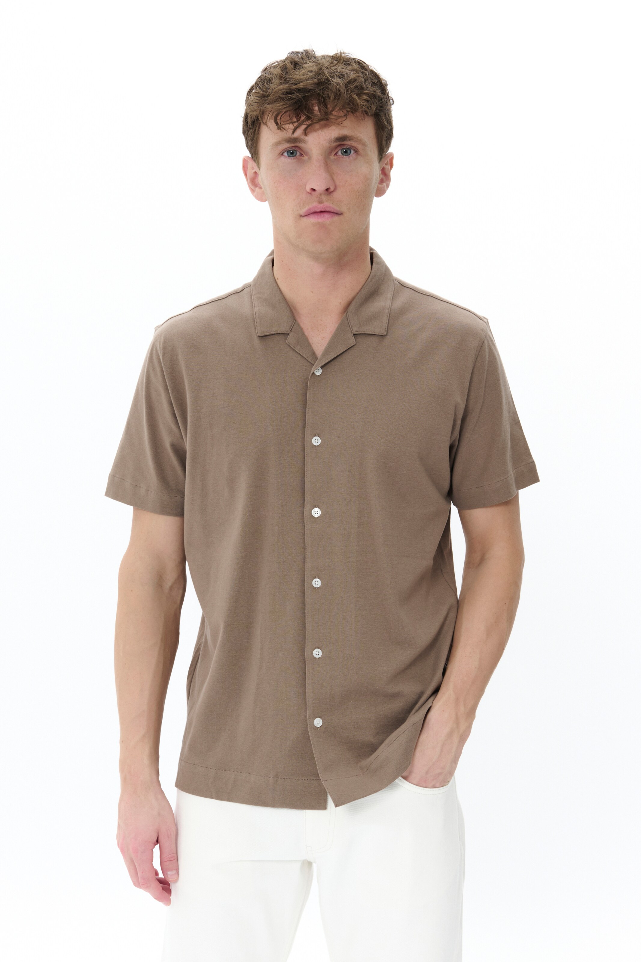 Matinique Regular Fit Hemd 'Trostol' in Beige: Vorderseite