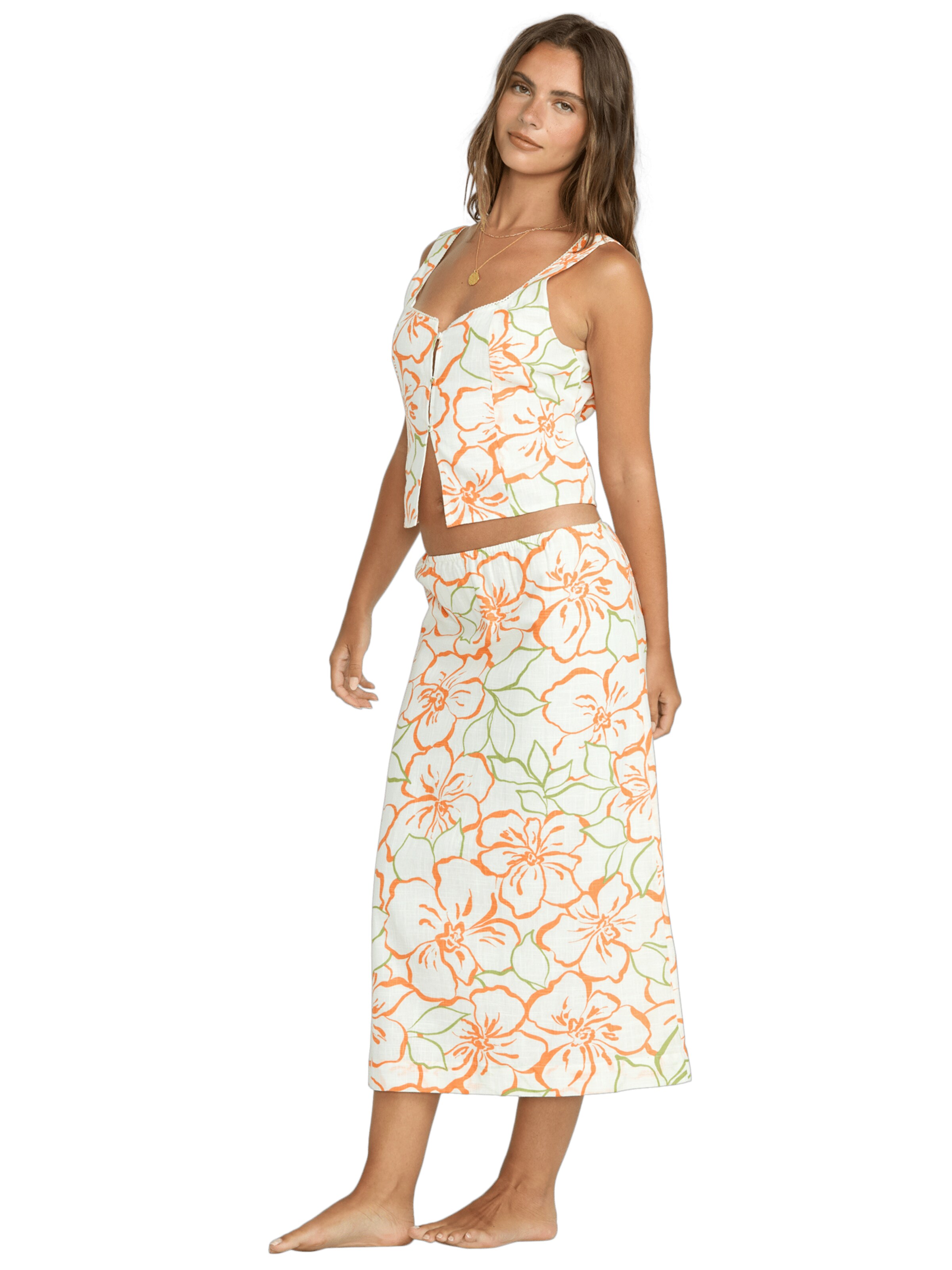 Jupe 'Tropical High Keep It Smile' BILLABONG en blanc