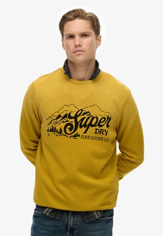 Superdry Sweatshirt in Geel: voorkant