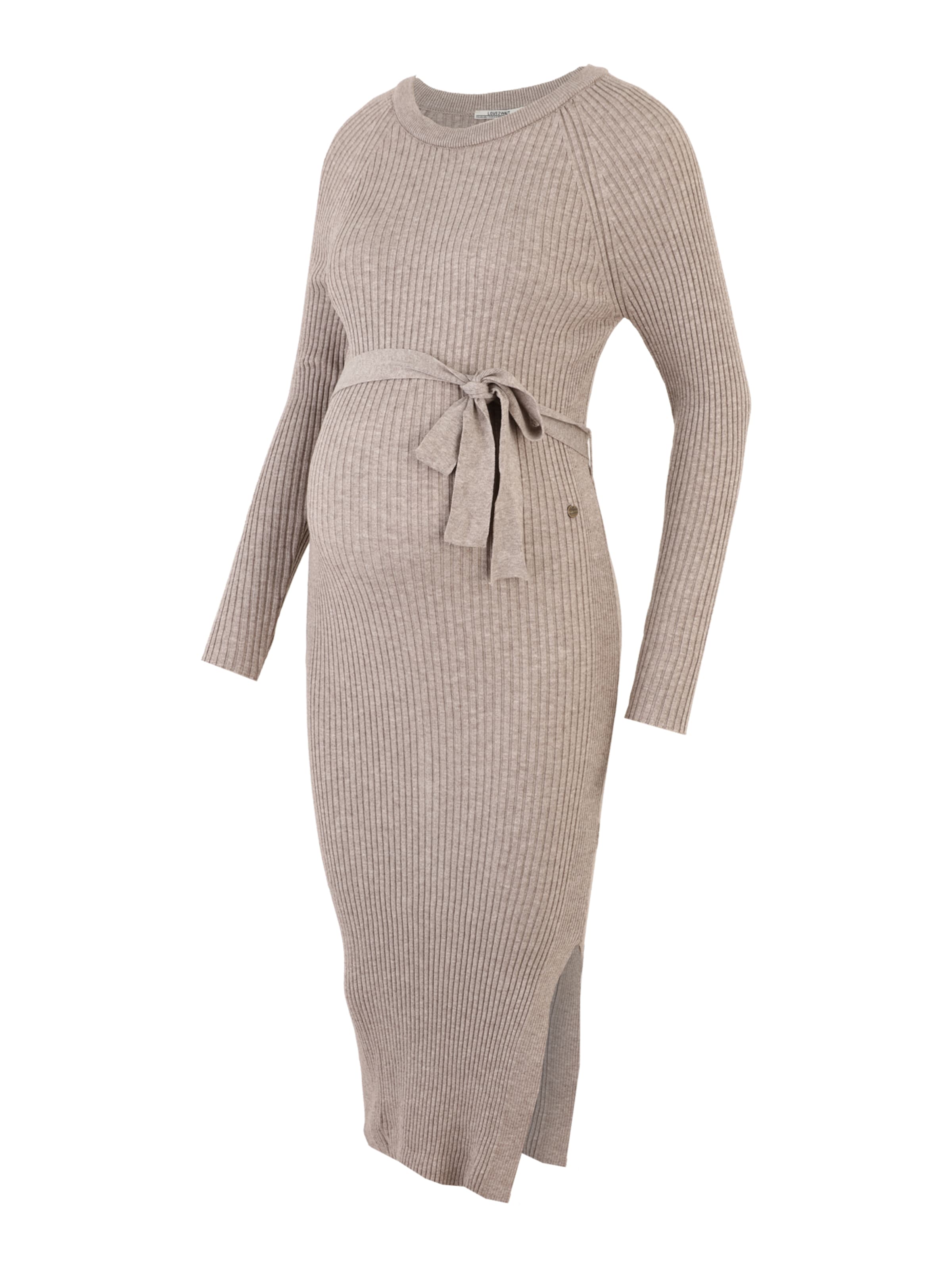 LOVE2WAIT - Vestido de malha em bege: frente