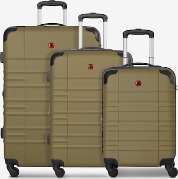 WENGER Suitcase Set 'Amplar Evo' in Green: front