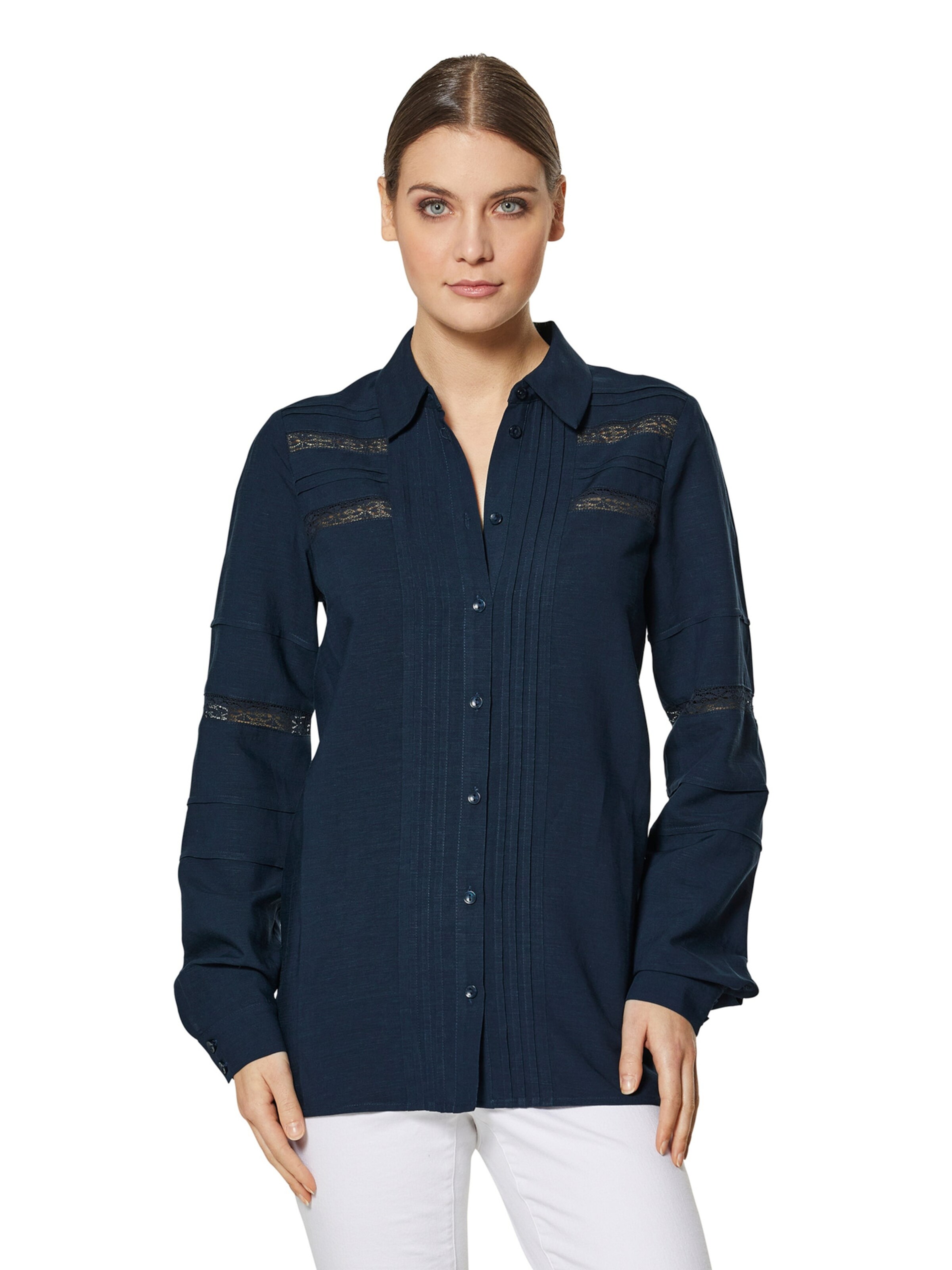 MADELEINE Blouse in Blauw: voorkant