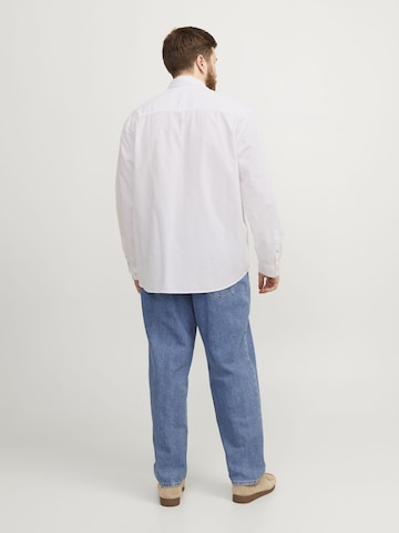 Jack & Jones Plus - Ajuste estrecho Camisa 'Oxford' en blanco