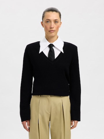 SELECTED Sweater 'SLFTHEA' in Black: front