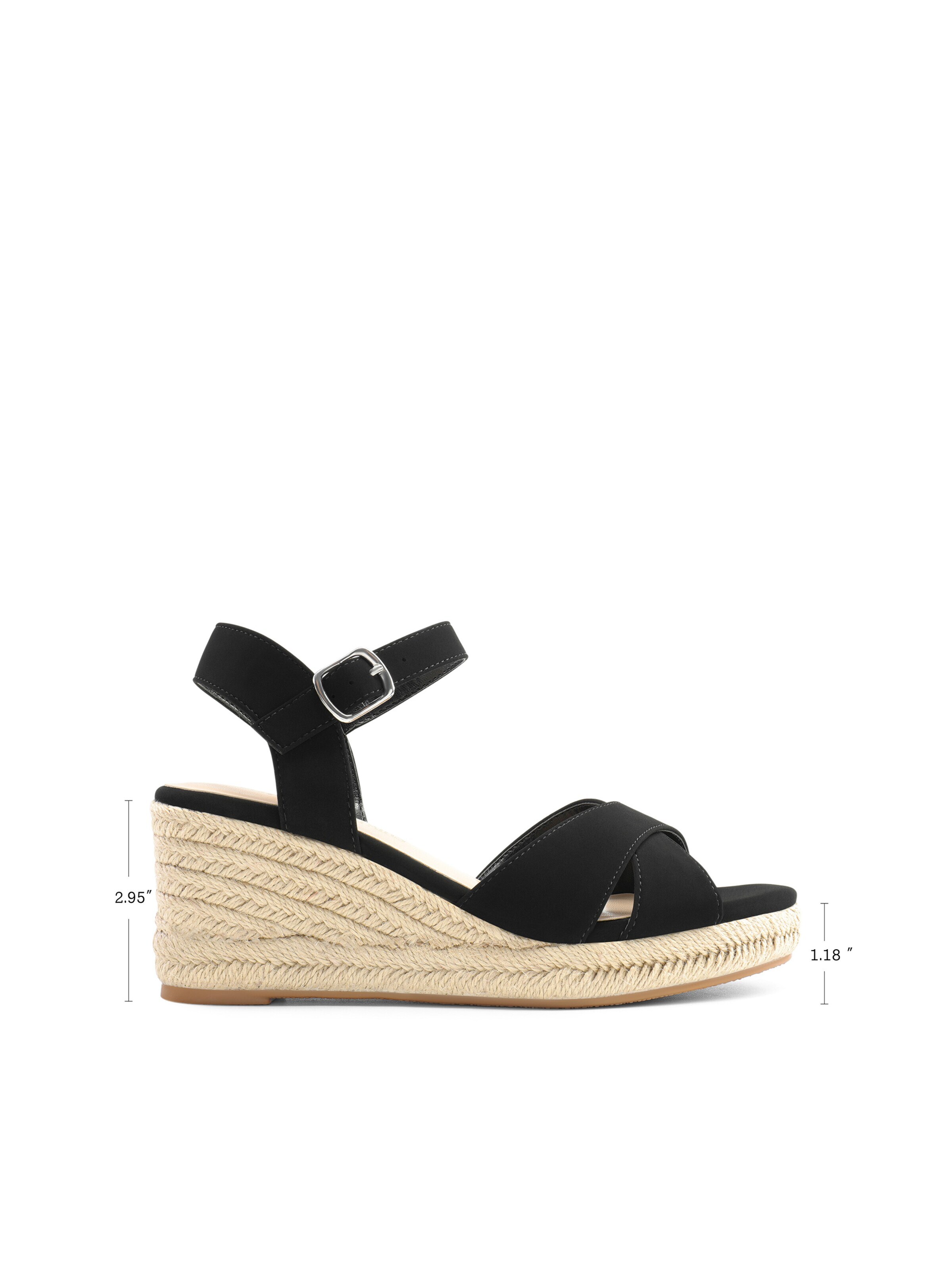 Dream Pairs Sandal 'Elegante Espadrille-Keilsandalen' in Black