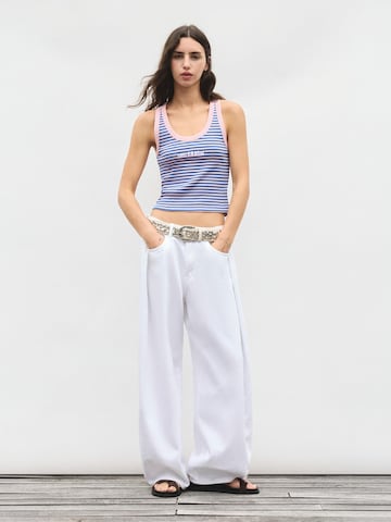 Pull&Bear Top 'PACIFIC' in Blau