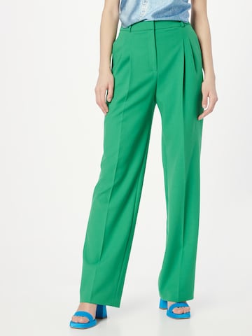 Loosefit Pantalon à plis 'Havira' HUGO Red en vert : devant