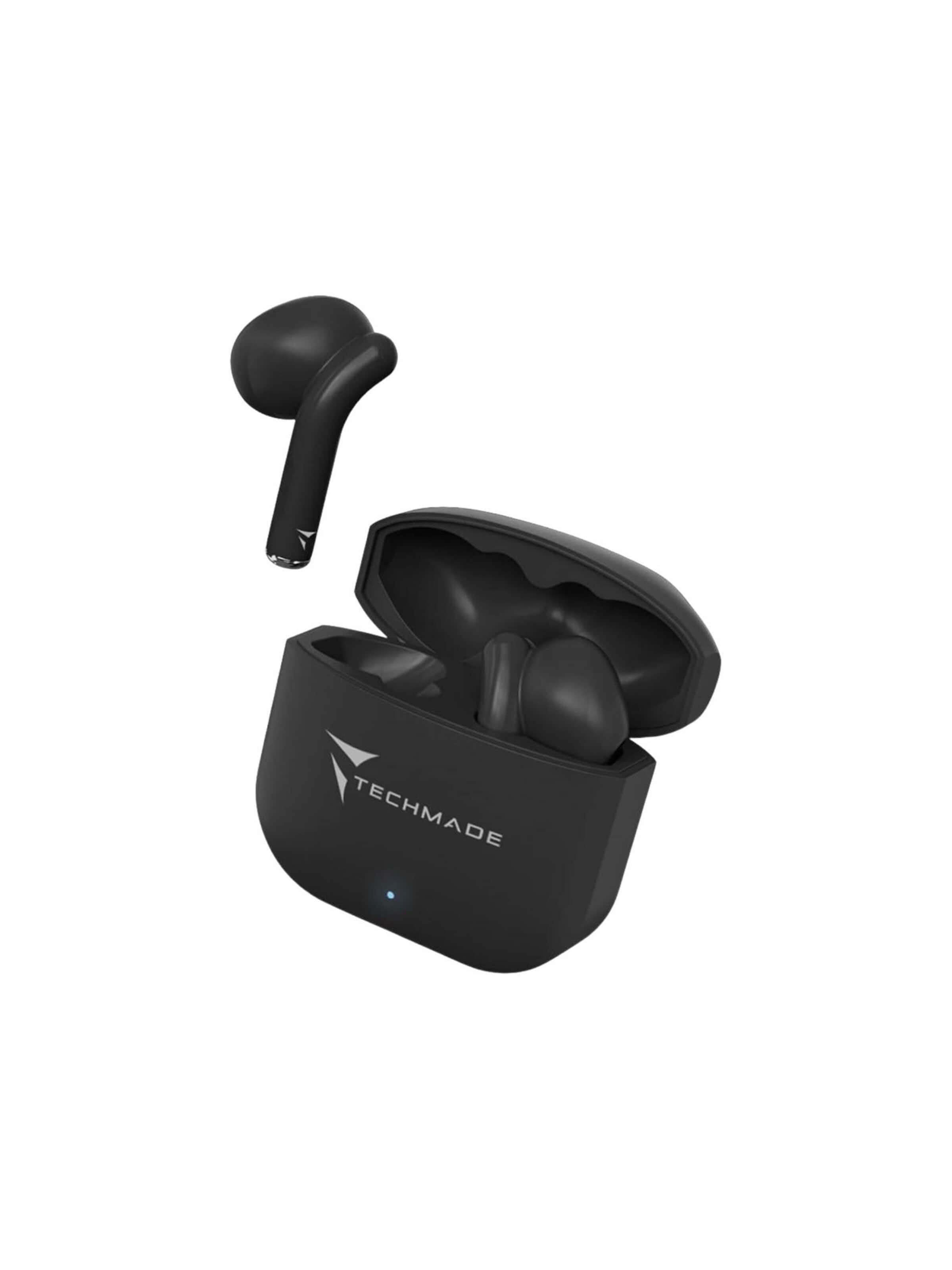 Techmade Headphones 'Techmade AI Kabellose Ohrhörer' in Black: front