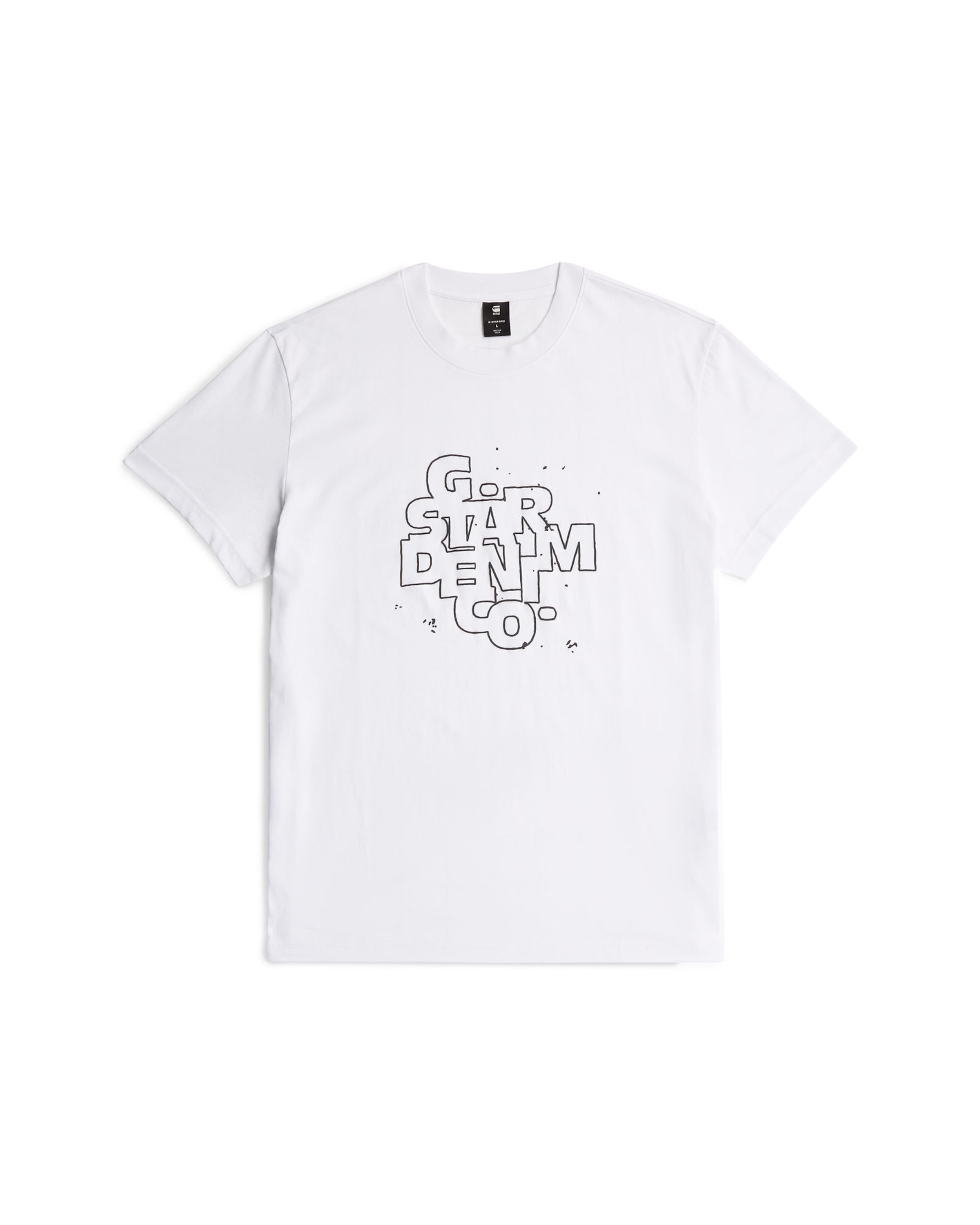 G-STAR Shirt in Black / White, Item view