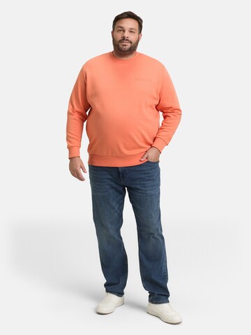TOM TAILOR Men + Sweatshirt in Orange