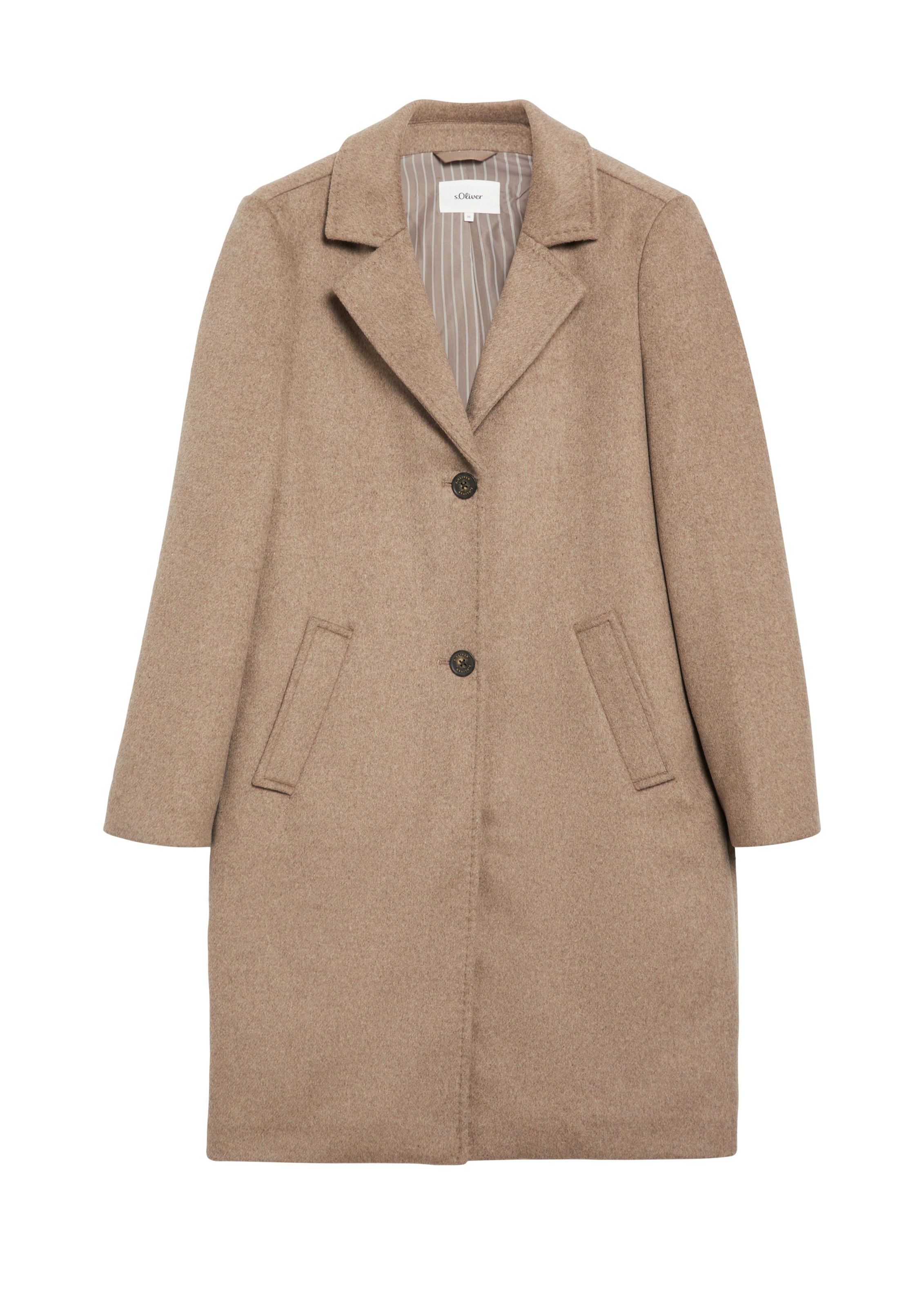 s.Oliver Between-seasons coat in Brown: front