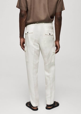 MANGO MAN Slim fit Cargo Pants in White
