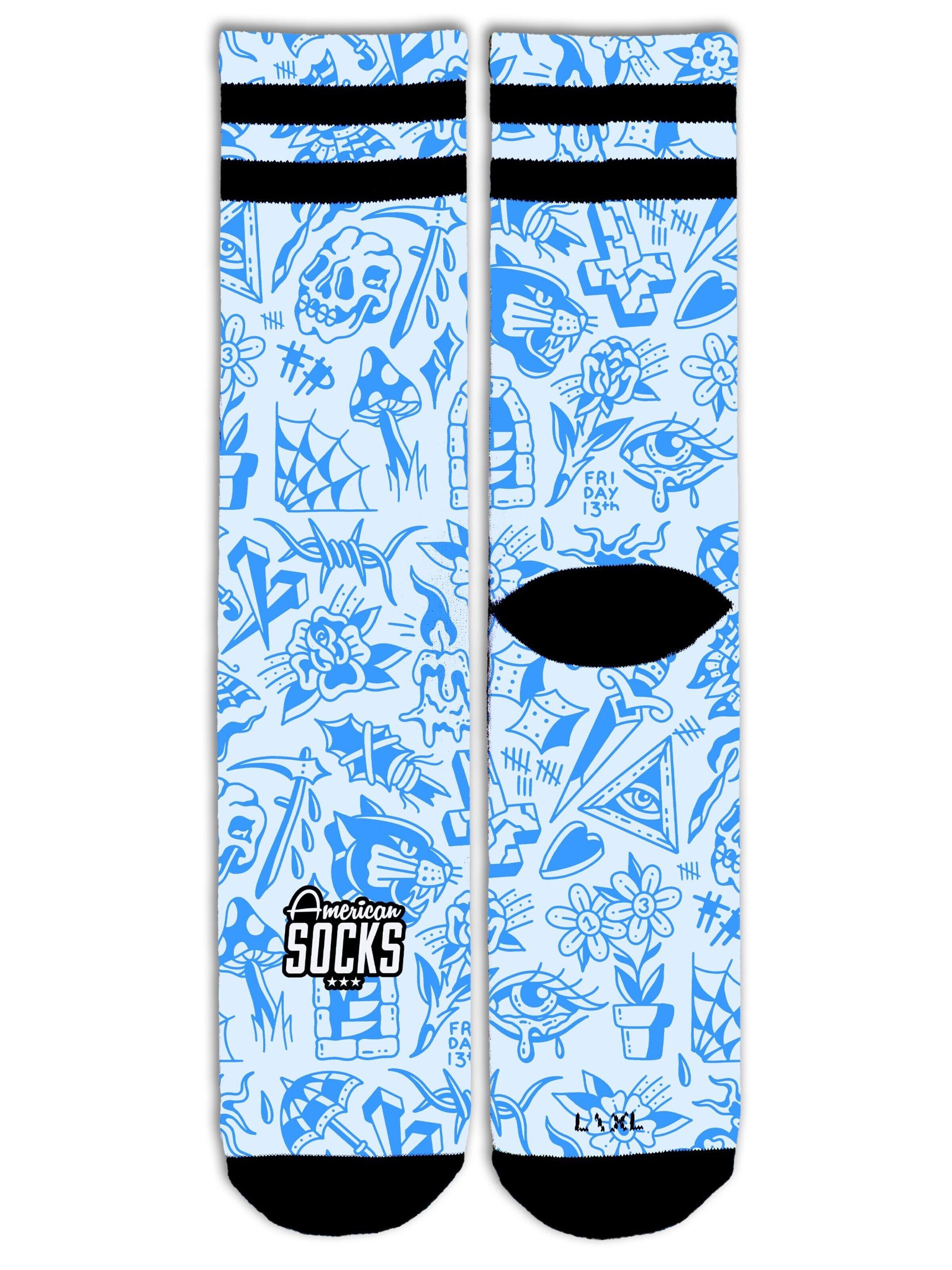 Chaussettes 'Freaked' American Socks en bleu