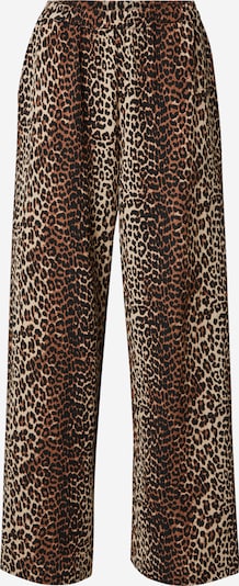 Kelnės 'PCJEO' iš PIECES, spalva – ruda / kapučino spalva / juoda, Prekių apžvalga