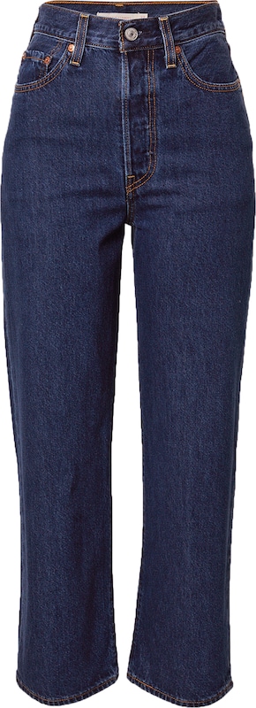 LEVI'S Regular Jeans 'RIBCAGE STRAIGHT ANKLE DARK INDIGO FLAT FINISH' in Dunkelblau