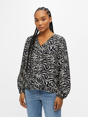 OBJECT Blus 'Leonora' i svart: framsida