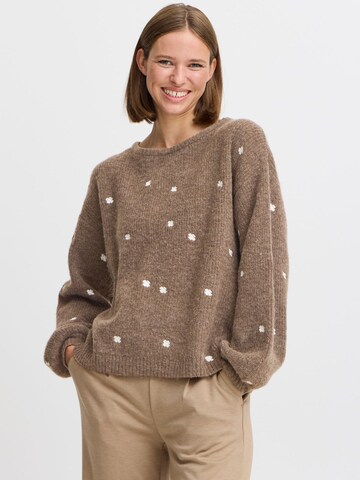 Pull-over 'OTIKI' b.young en marron : devant