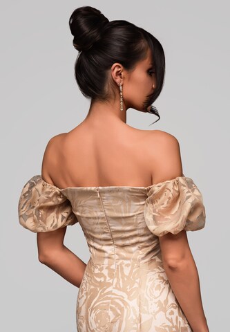 Ombre Cocktailjurk in Beige