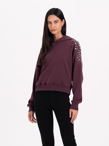 Sweat-shirt MYLAVIE by Sarah Harrison en rouge : devant