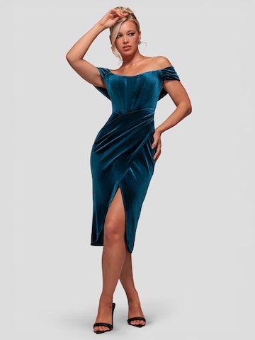 GODDIVA Jurk in Blauw: voorkant