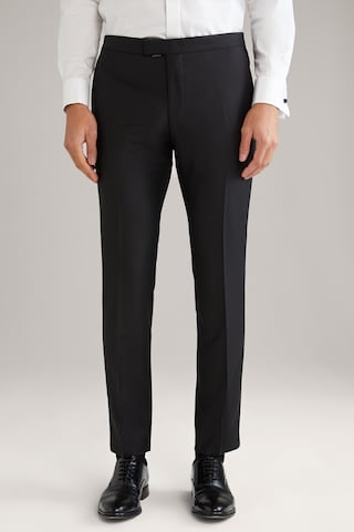 Coupe slim Pantalon à plis 'Bask' JOOP! en noir : devant