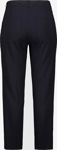 Ulla Popken Regular Pleat-Front Pants in Blue