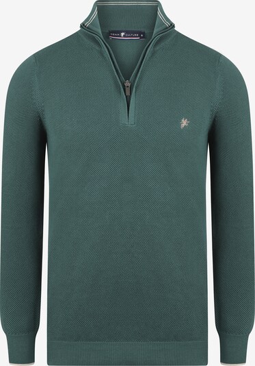 DENIM CULTURE Sweater 'Chester' in Ecru / Emerald, Item view
