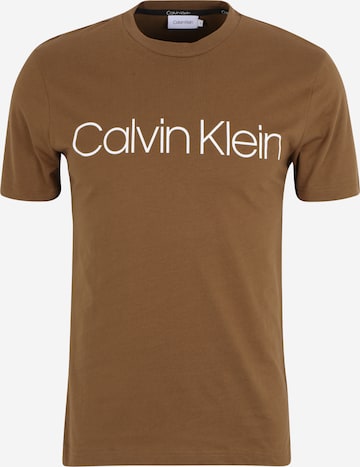 Calvin Klein - Camiseta en marrón: frente