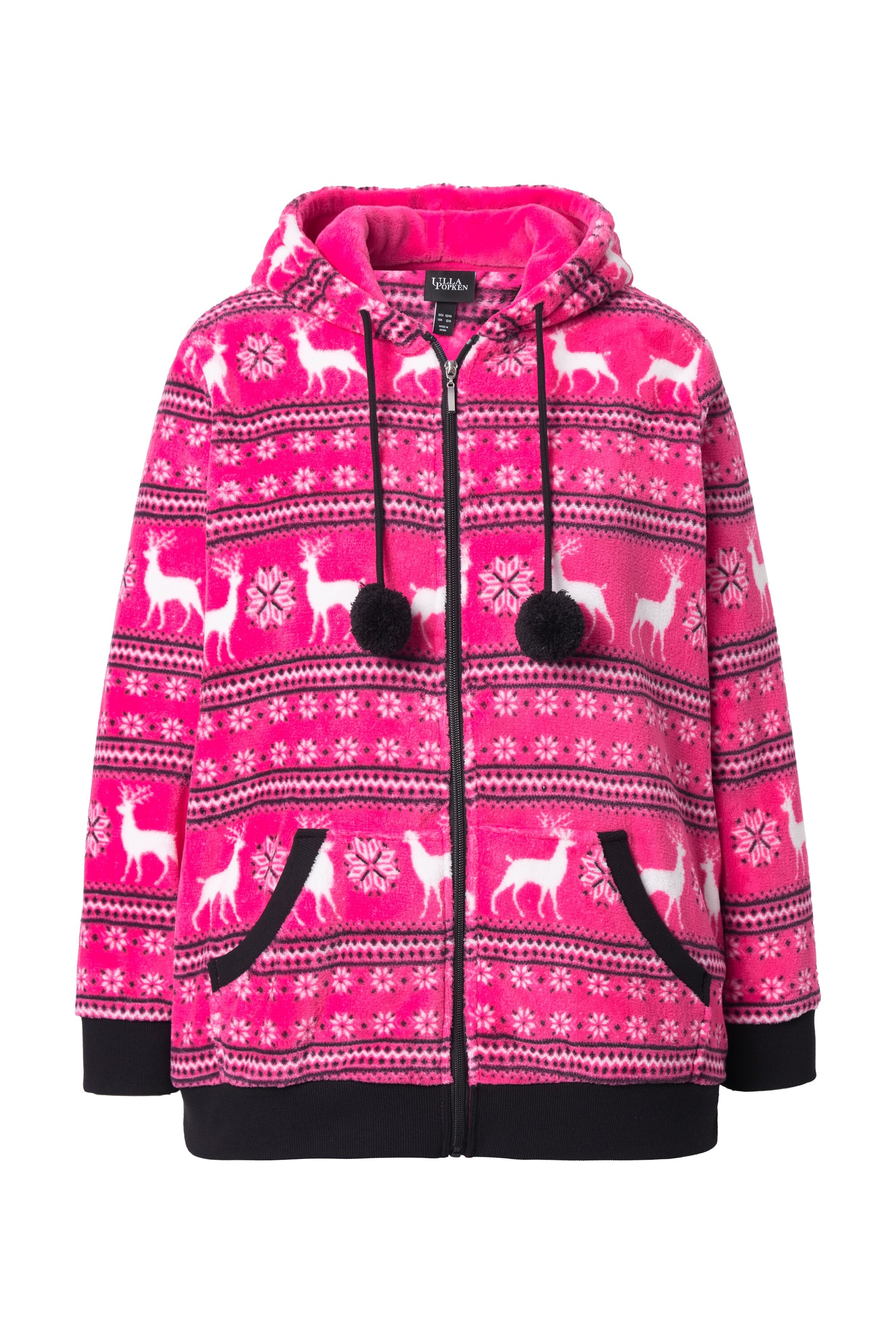 Veste de survêtement Ulla Popken en rose : devant