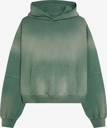 Bluză de molton de la Bershka pe verde: față