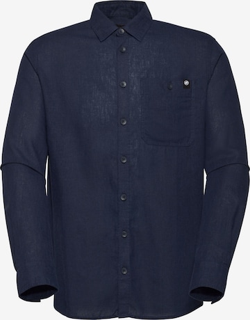 MAMMUT Regular Fit Funktionshemd 'Alvra Summer' in Blau: Vorderseite