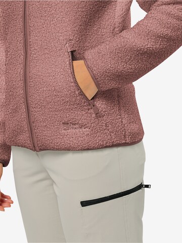 JACK WOLFSKIN Athletic Fleece Jacket 'High Curl' in Pink
