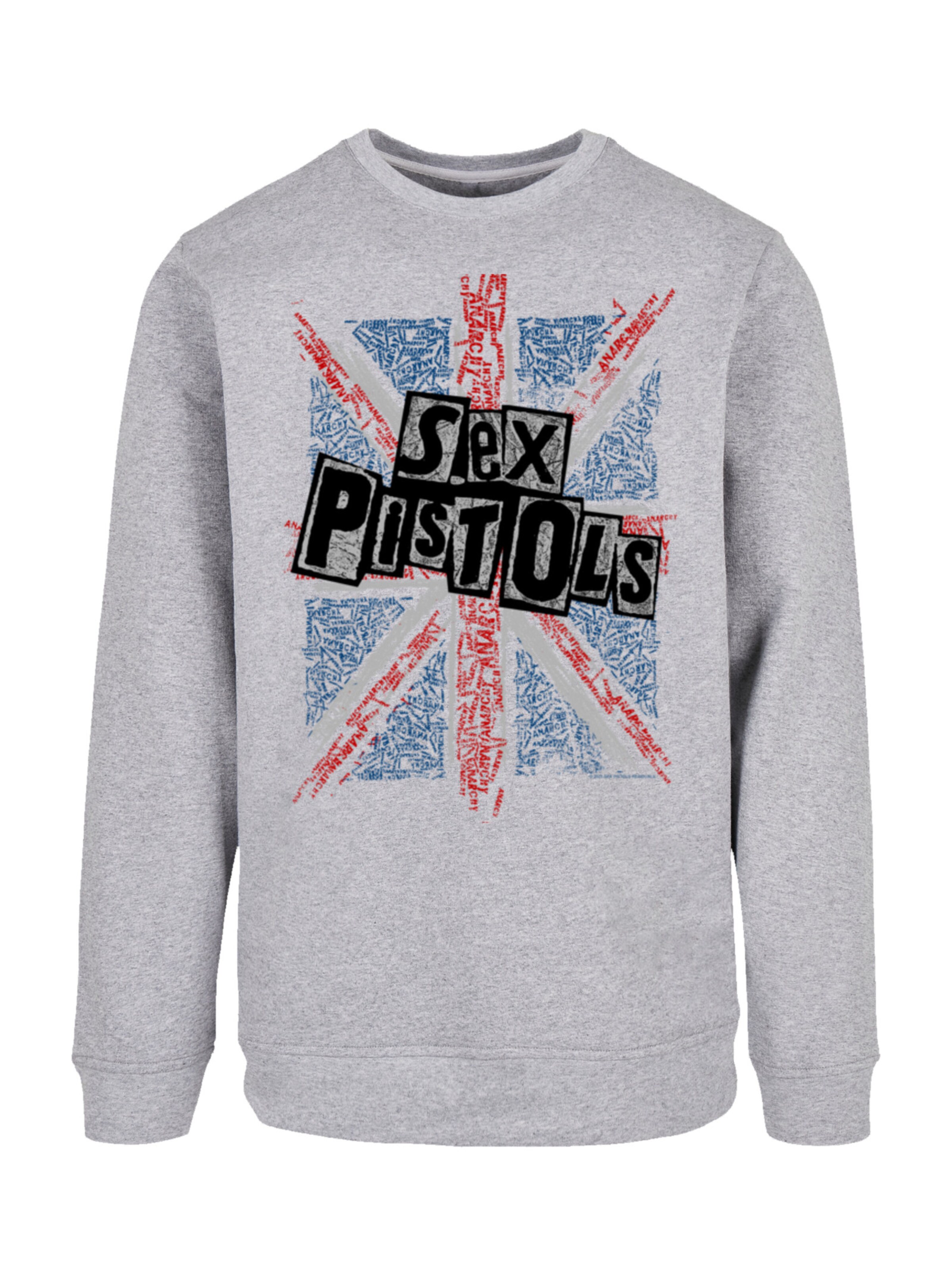 Sweat-shirt 'Sex Pistols Anarchy Flag' F4NT4STIC en gris : devant