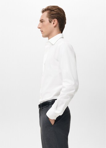 MANGO MAN Slim Fit Hemd 'Perseo' in Weiß