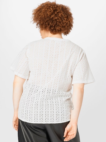 KAFFE CURVE Bluse in Weiß