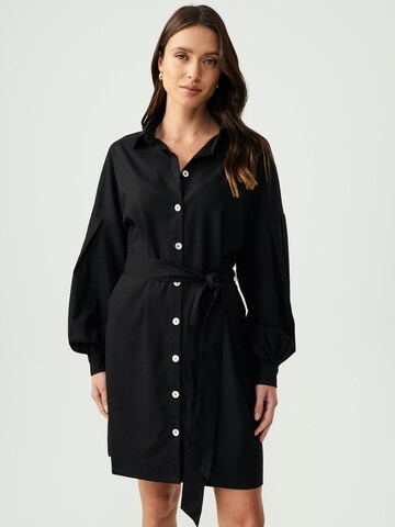 St MRLO Shirt Dress 'BLIGH' in Black: front