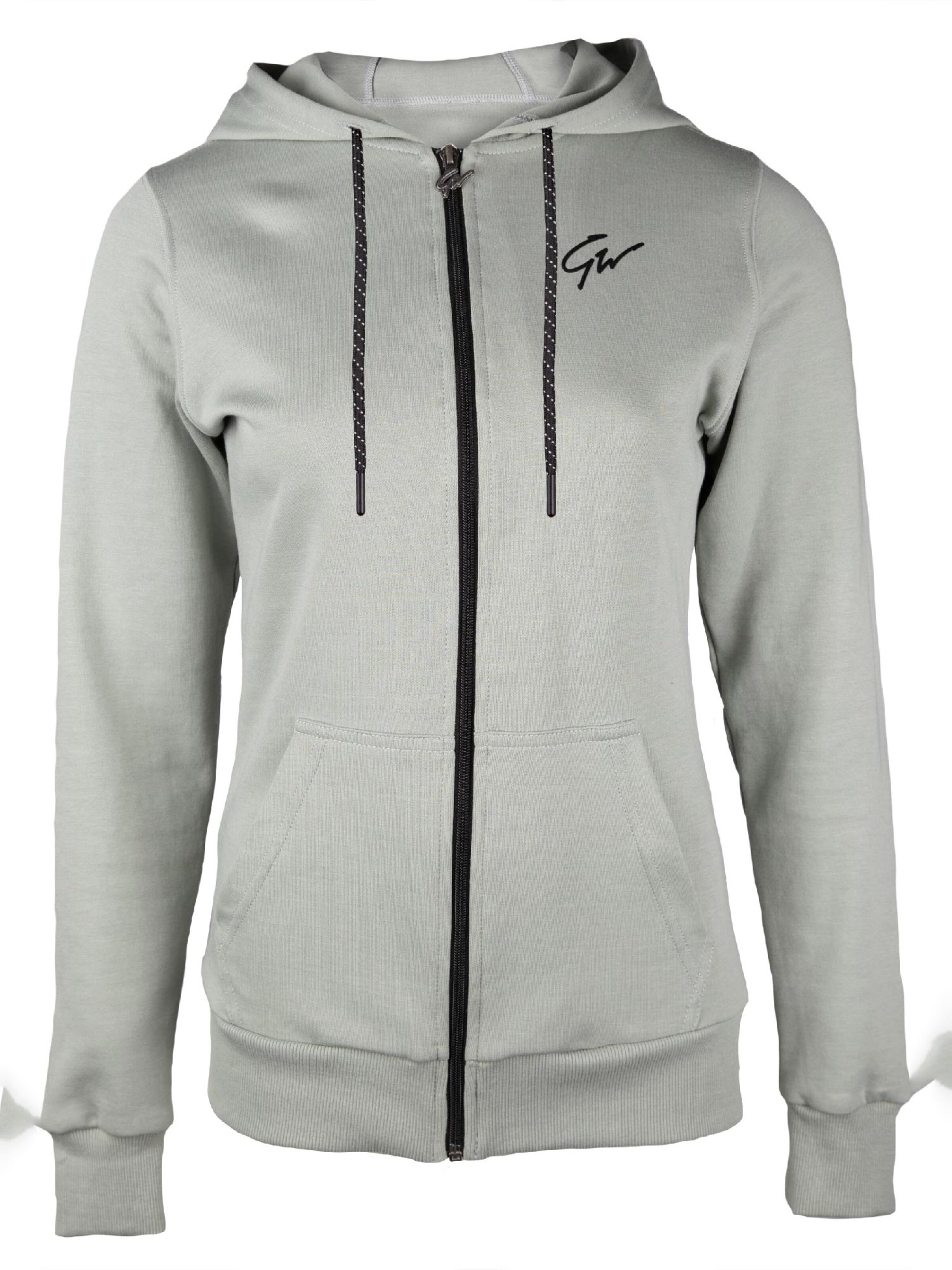 Gorilla Wear Zip-Up Hoodie 'Pixley' in Green: front