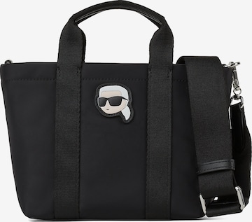 Borsa a mano 'Ikonik' di Karl Lagerfeld in nero: frontale