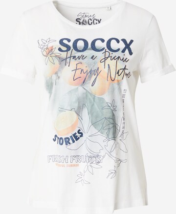 T-shirt Soccx en blanc : devant